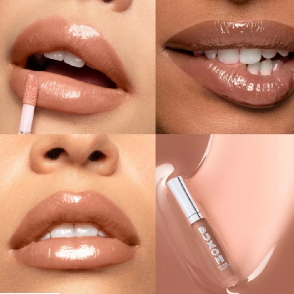 Buxom Get Naked (Nude) Plump Shot  Plumping, Smoothing Lip Serum Gloss FS BNIB